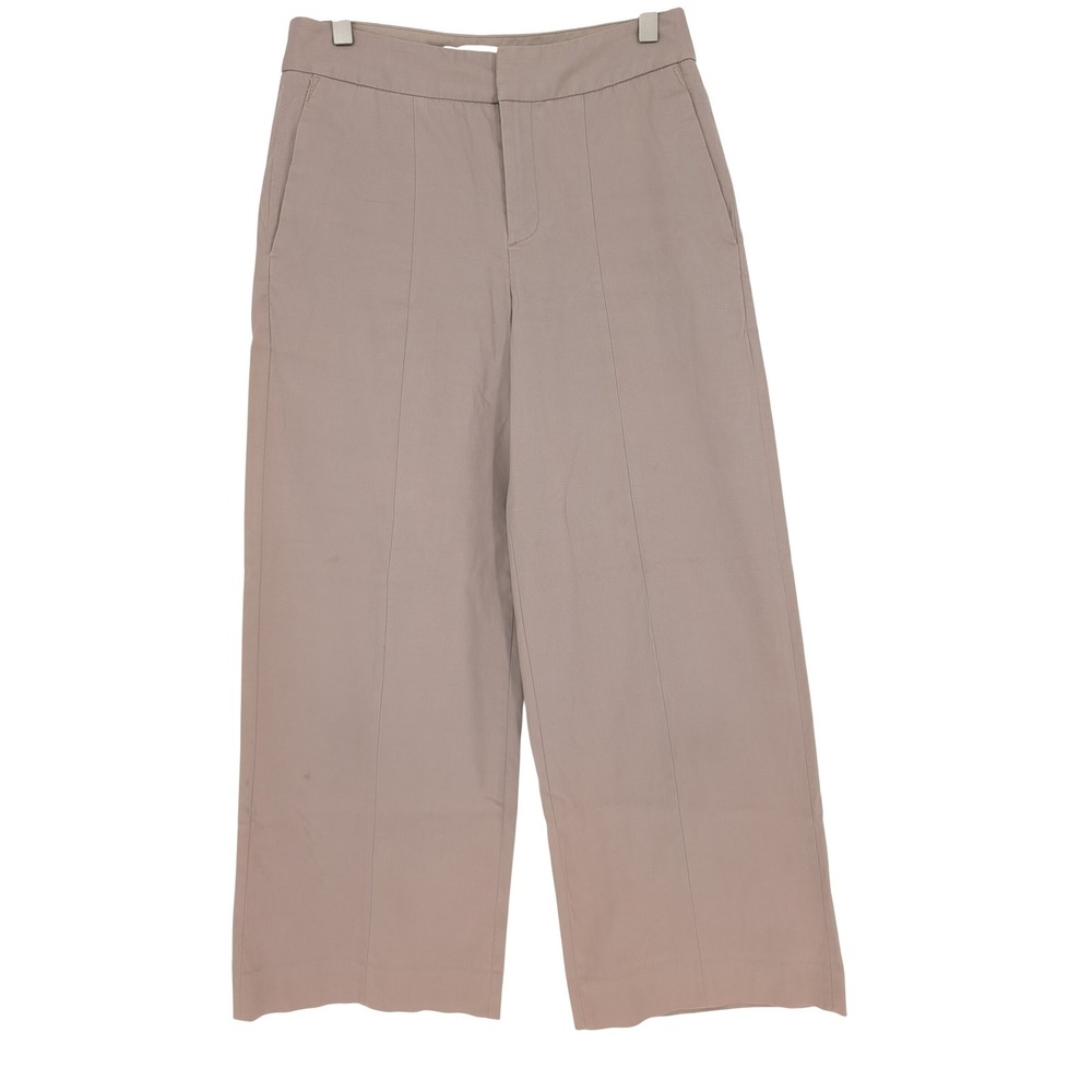 Everlane Wide Leg Structured Crop Pant Women 0 Khaki High Rise Cotton Minimalist